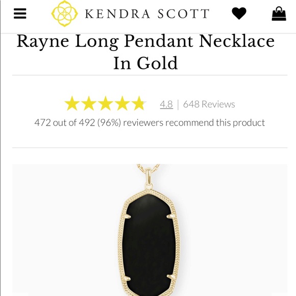 KendraScott Rayne Long Pendant Necklace in Magenta - Picture 2 of 7